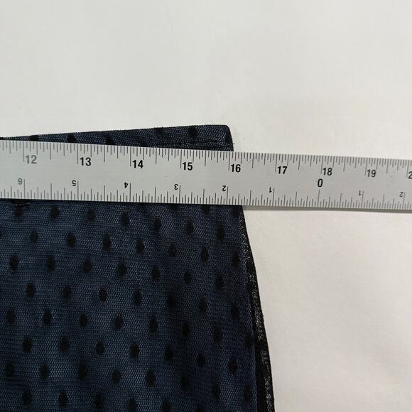 Express M Y2K Swiss Dot Mesh Ruffle Hem Pencil Skirt Fairy Whimsygoth - Picture 5 of 9